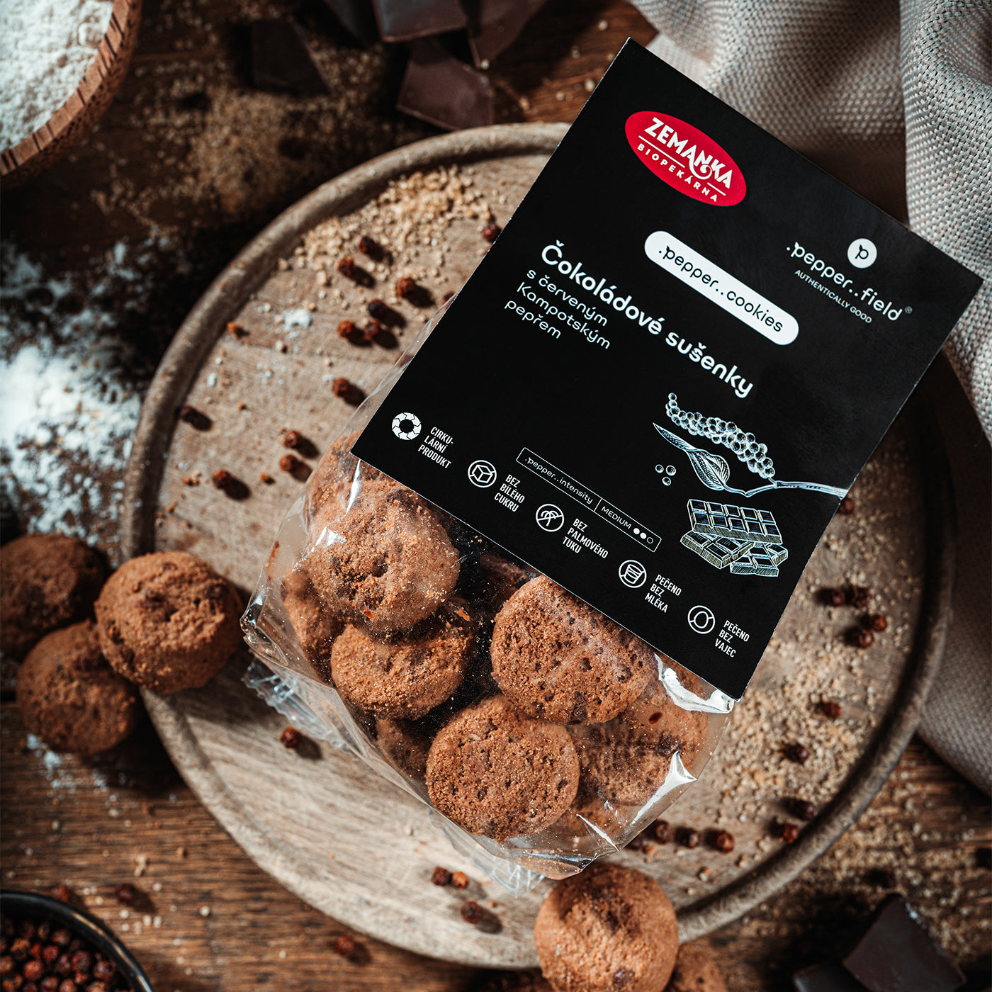 .pepper..cookies - čokoládové sušienky s červeným Kampotským korením
